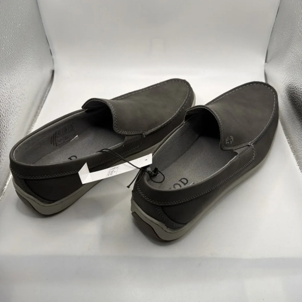Izod Mens Seapoint Gray Sneaker Slip On Boat Beach Shoe Memory Foam. New Size 13